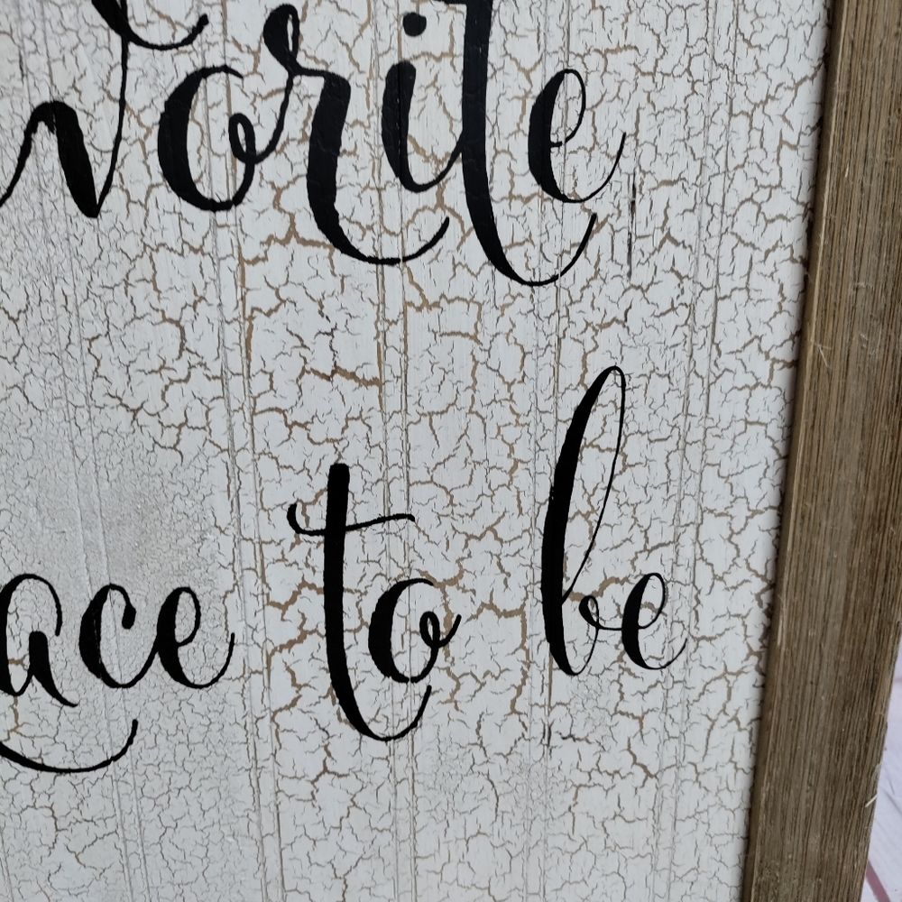 15 1/2 x 27 1/2 farmhouse wall hanging. Together is favorite place. - Picture 3 of 7